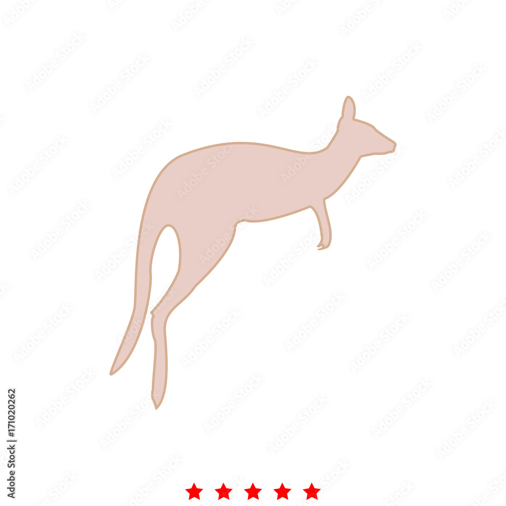Fototapeta premium Kangaroo it is icon .