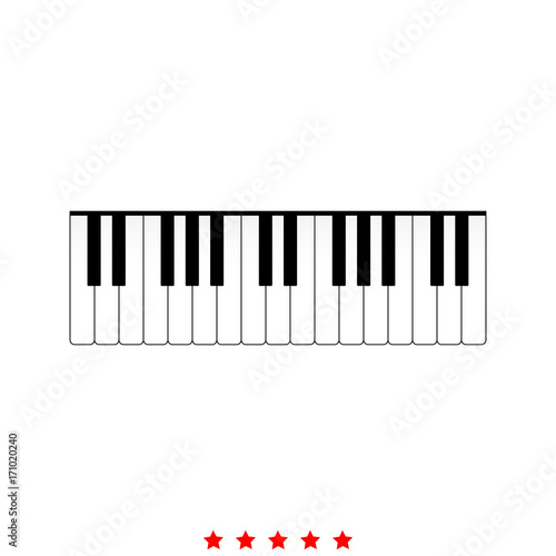 Piano keys it is icon .