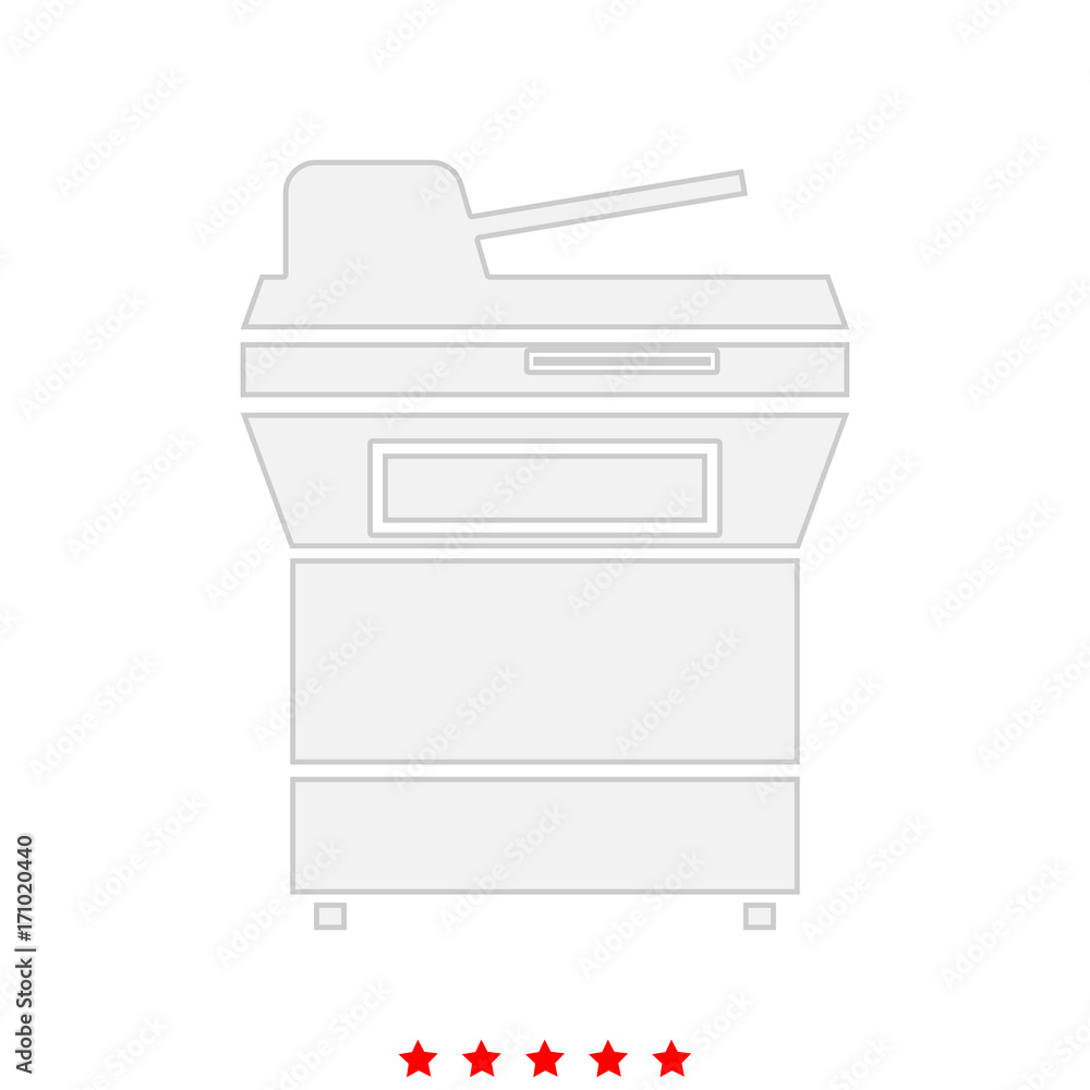 Multifunction printer or automatic copier it is icon . Multifunction printer or automatic copier it is icon .