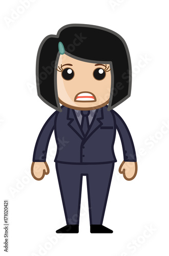 Teenager Cartoon Businesswoman