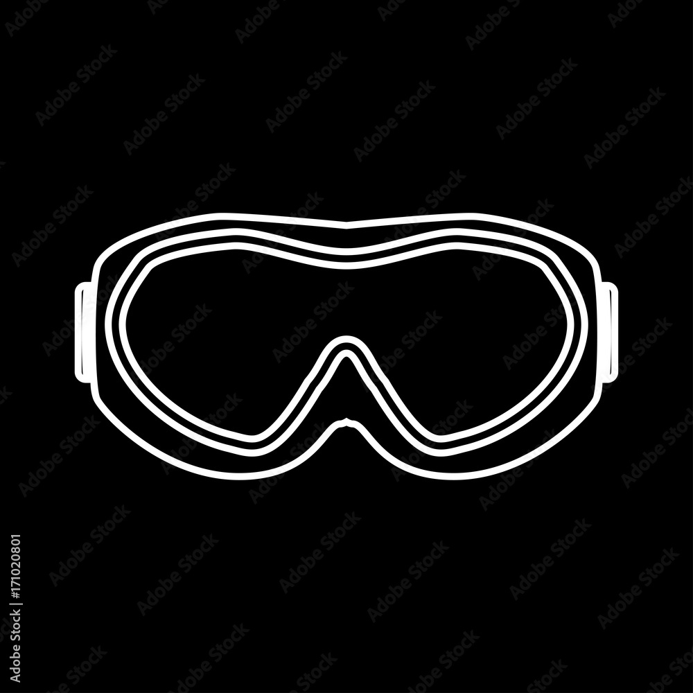 Ski goggles it is icon . Ski goggles it is icon .