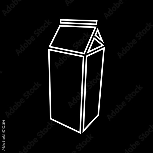 Package for milk it is icon .