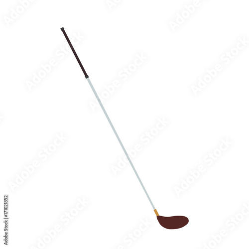 Golf club wood vector ball sport illustration driver icon white game equipment iron isolated