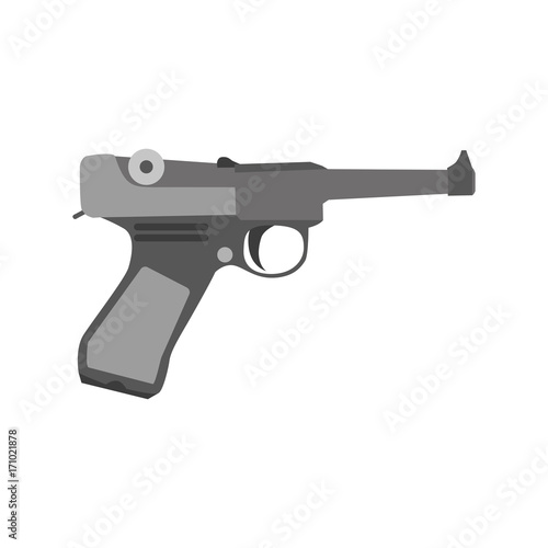 Gun retro vector vintage cowboy art  gangster illustration revolver man design pistol weapon mafia