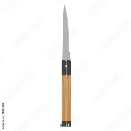 Knife butterfly vector brass illustration fight aggressive blade war symbol street dagger white danger