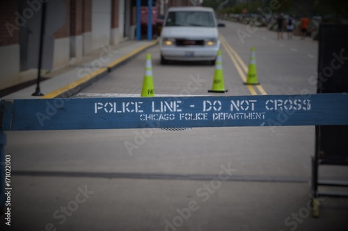 Police cross line