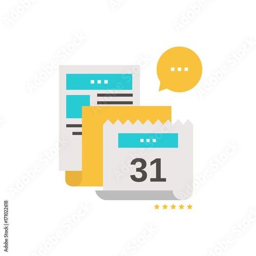  E-mail news, subscription, promotion flat vector illustration design. Newsletter icon flat