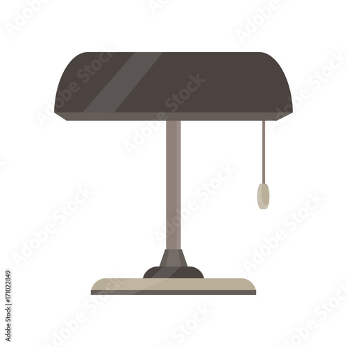 Lamp bankers vector desk illustration pull light business icon isolated design furniture