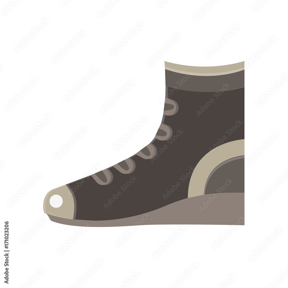 Boots flat vector icon design elegance sport fashion foot hiking retro shoe sign style isolated Boots flat vector icon design elegance sport fashion foot hiking retro shoe sign style isolated