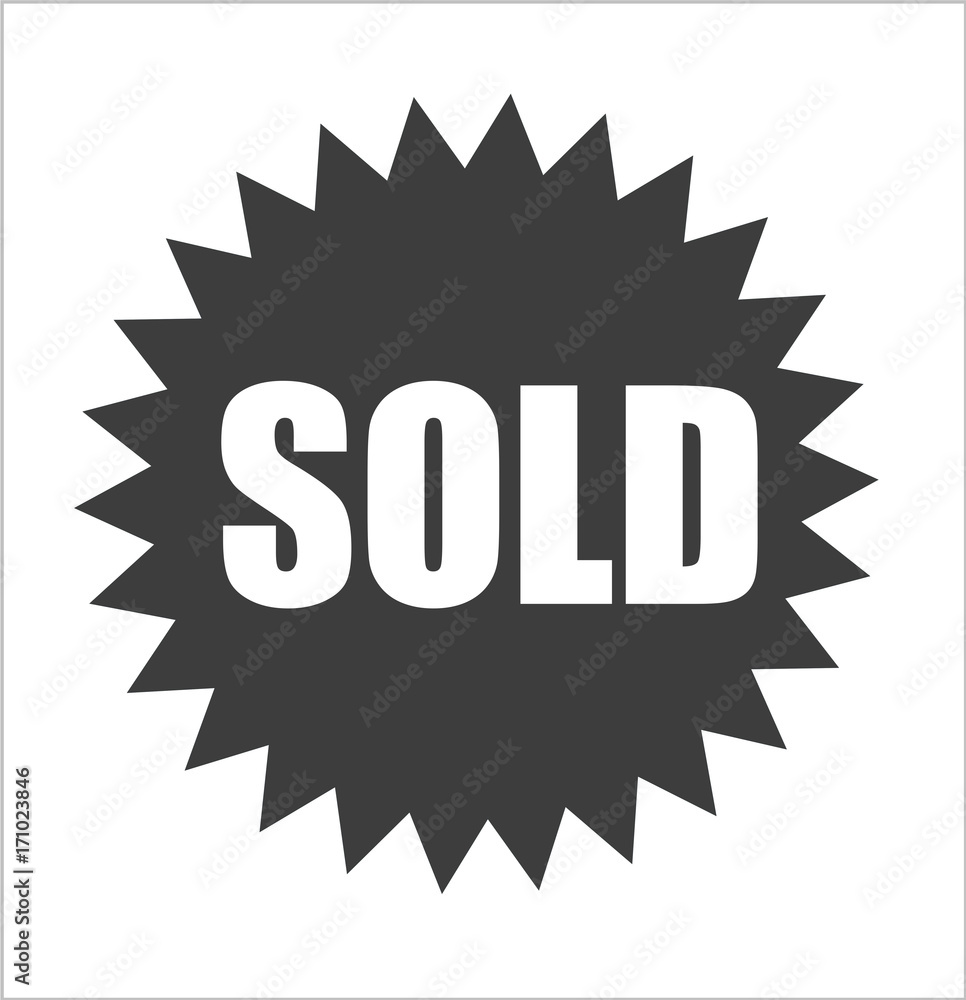 Sold Sticker Vector Sold Sticker Vector