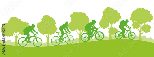 Group of tourists travels – stock vector