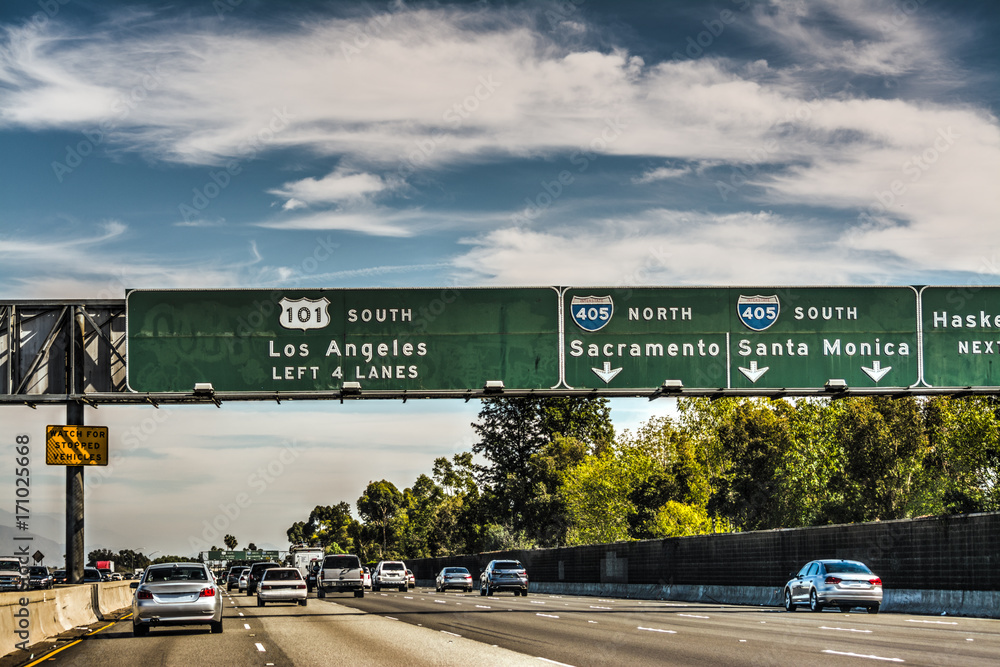 Fototapeta premium 101 freeway in Los Angeles