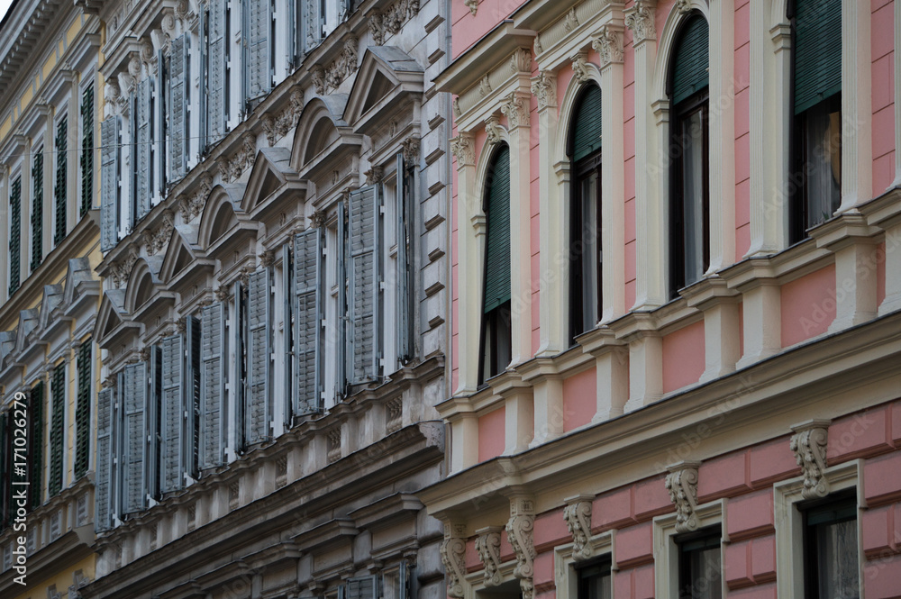 Building facade in the Graz old town