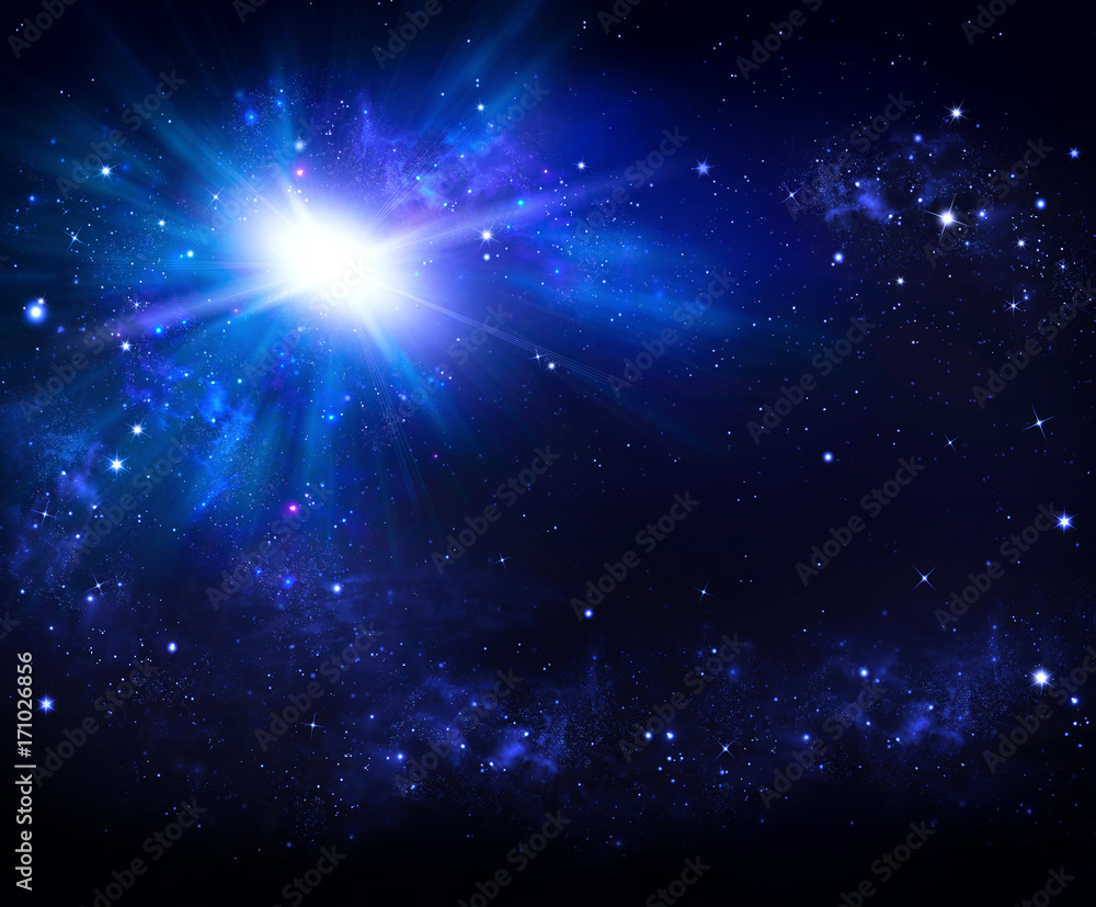 Obraz premium background of the night sky with stars