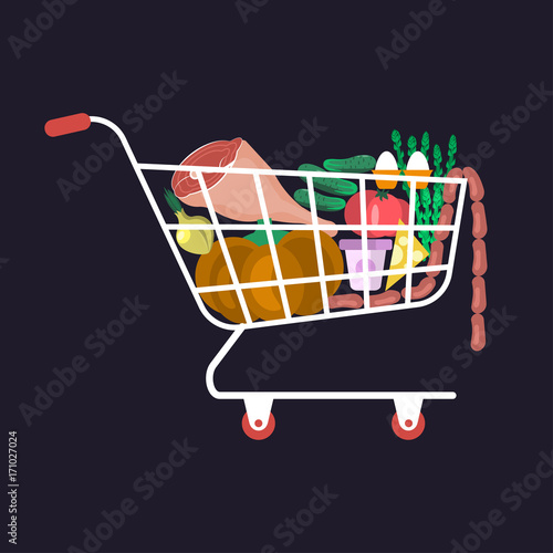 shopping cart food