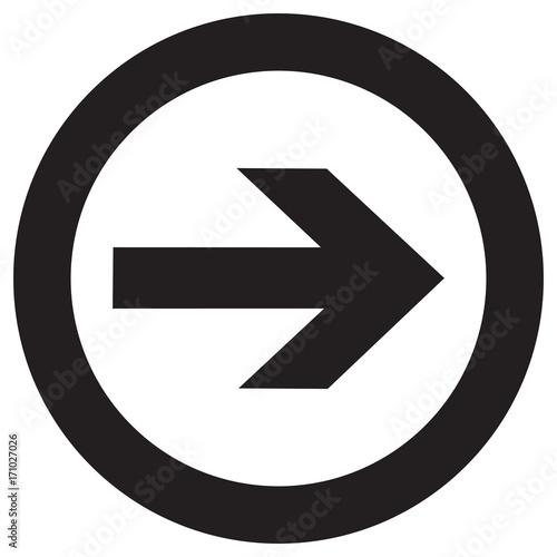 Free Download Right Rounded Arrow vector icon - GFXLoad