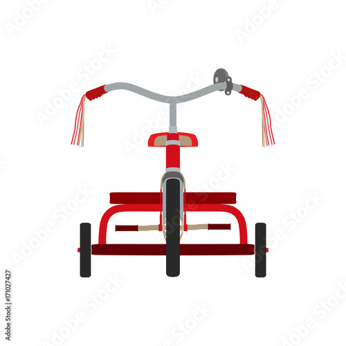 Tricycle vector bicycle icon isolated toy red ride wheel transportation kids illustration child