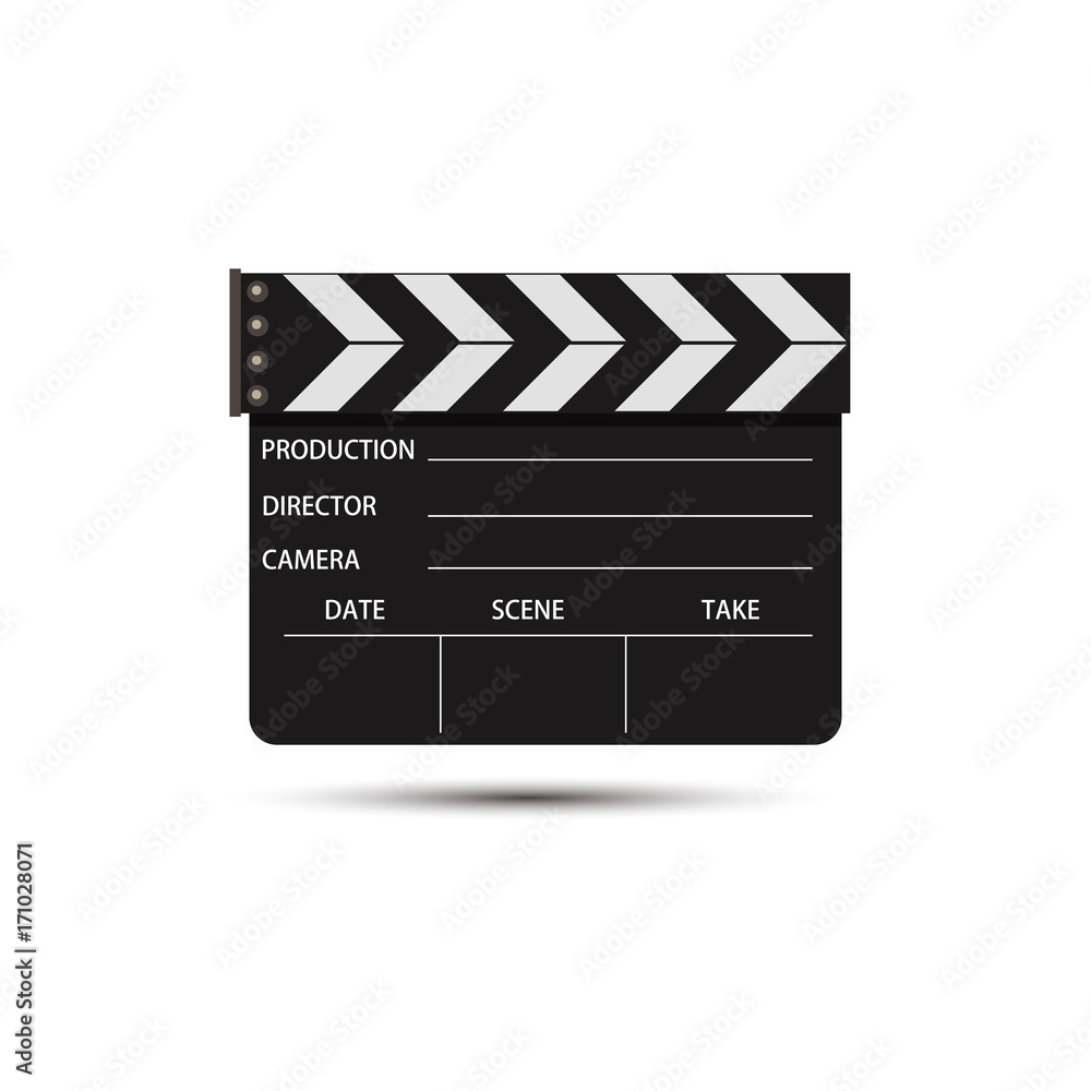 Film movie video icon vector production illustration background cinema flat strip isolated studio camera design
