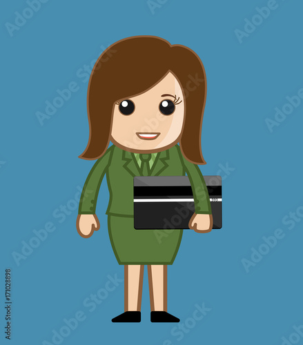 Businesswoman Holding Credit Card