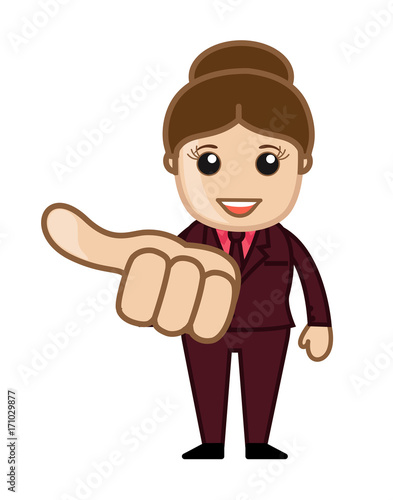 Happy Businesswoman Showing Thumb Vector