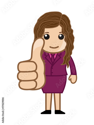 Businesswoman Showing Thumbs Up
