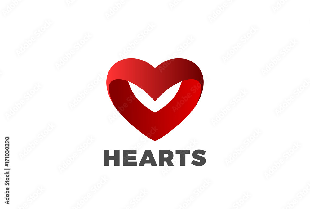 Hearts Logo Love dating design vector. St Valentines Day concept Hearts Logo Love dating design vector. St Valentines Day concept