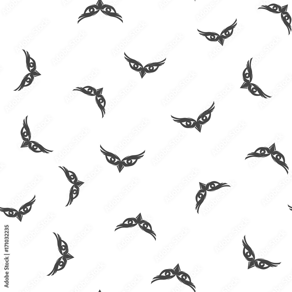 Owl eyes seamless pattern. Vector illustration Owl eyes seamless pattern. Vector illustration