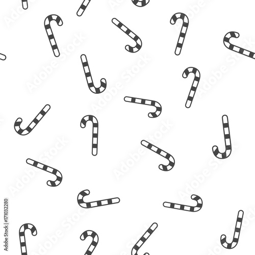 Christmas cane seamless pattern. Vector illustration