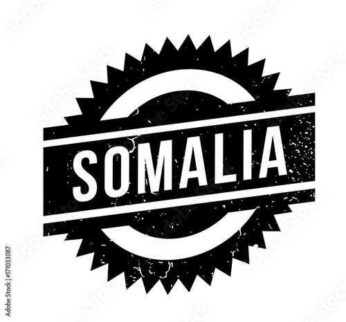 Somalia rubber stamp. Grunge design with dust scratches. Effects can be easily removed for a clean, crisp look. Color is easily changed. photo