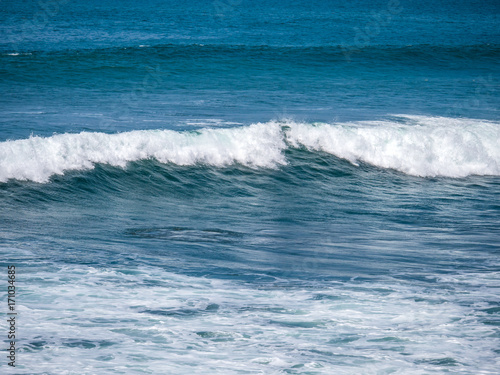 Blue wave in tropical ocean.