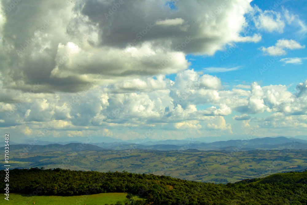 Clouds from a mountain top view Clouds from a mountain top view