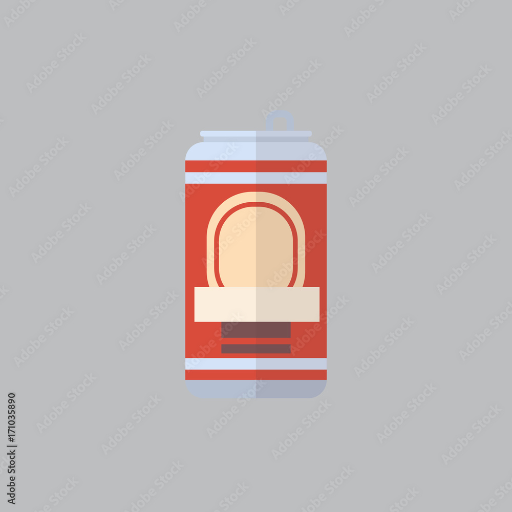 Beer Can Icon Oktoberfest Festival Concept Flat Vector Illustration Beer Can Icon Oktoberfest Festival Concept Flat Vector Illustration