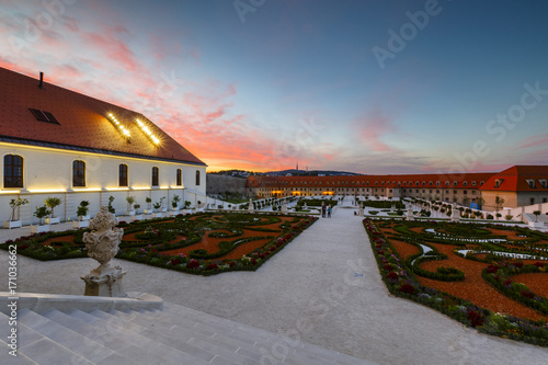 Photography Reconstructed historical baroque garden in Bratislava castle complex, Slovakia
