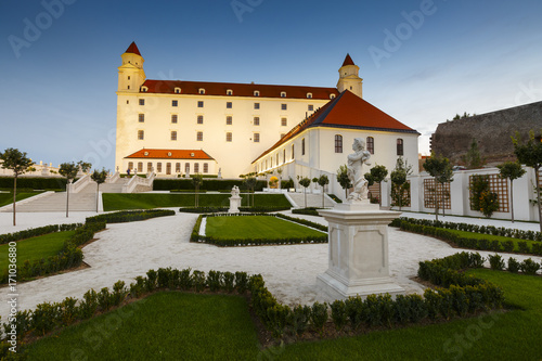 Photography Reconstructed historical baroque garden in Bratislava castle complex, Slovakia