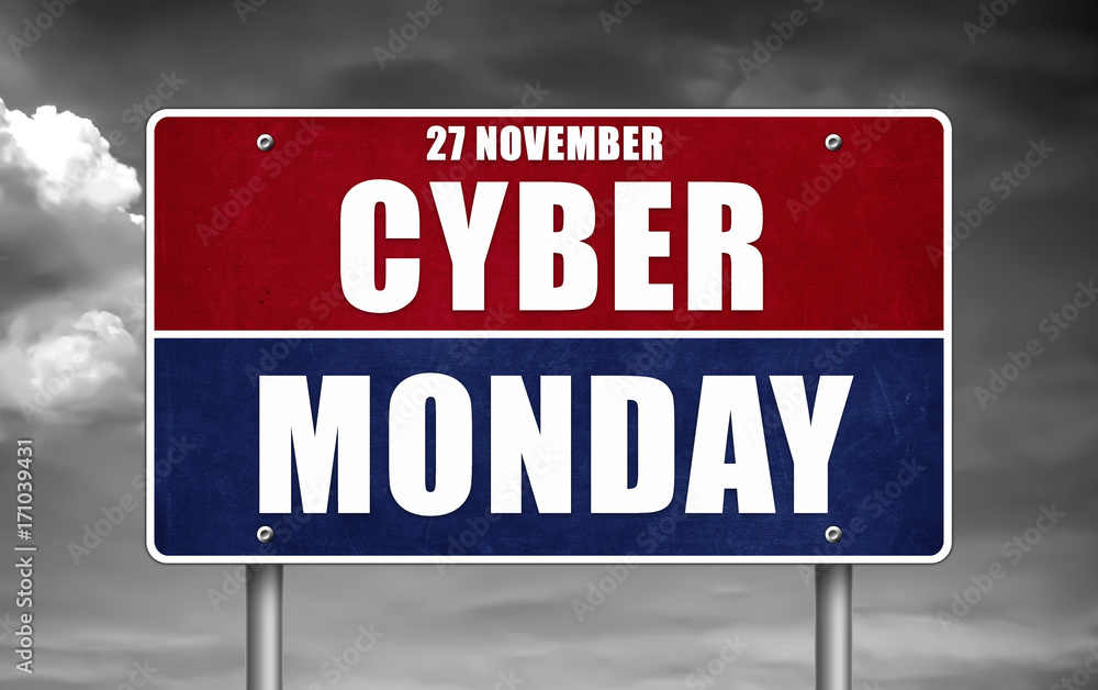 Fototapeta premium Cyber Monday - road sign