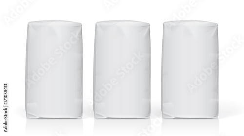 Paper or plastic bag Easy to change colors Mock Up Vector Template
