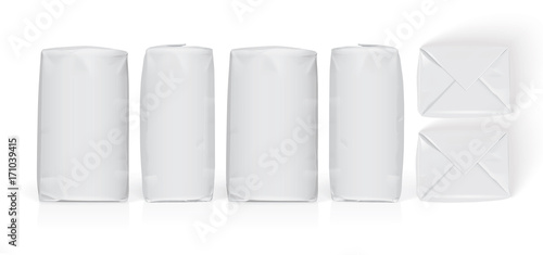 Paper or plastic bag Easy to change colors Mock Up Vector Template