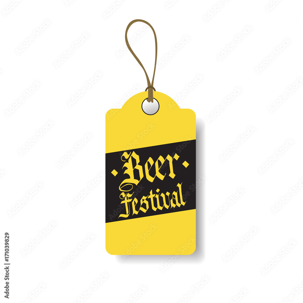 Oktoberfest Tag German Beer Festival Flyer Design Icon Flat Vector Illustration