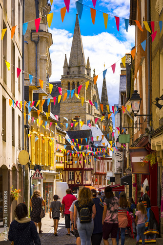 Medieval buildings in Vannes, Morbihan, France photo