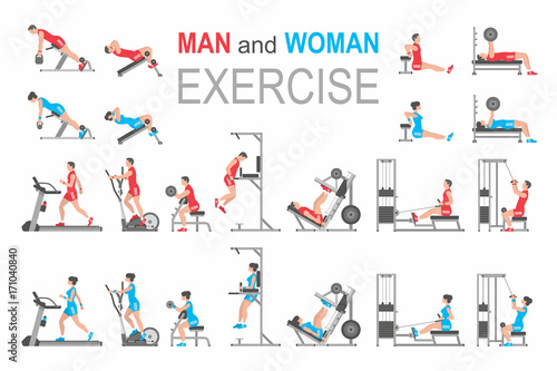 Man and Woman exercise