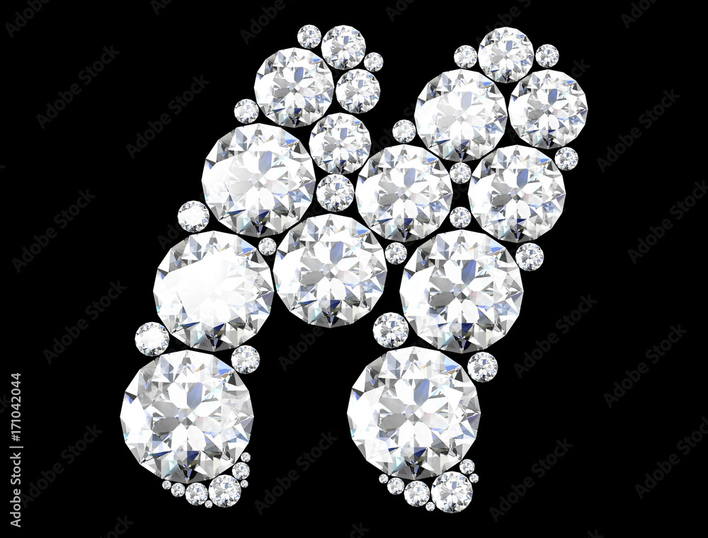 diamond letters with gemstones isolated on black (high resolution 3D image) diamond letters with gemstones isolated on black (high resolution 3D image)