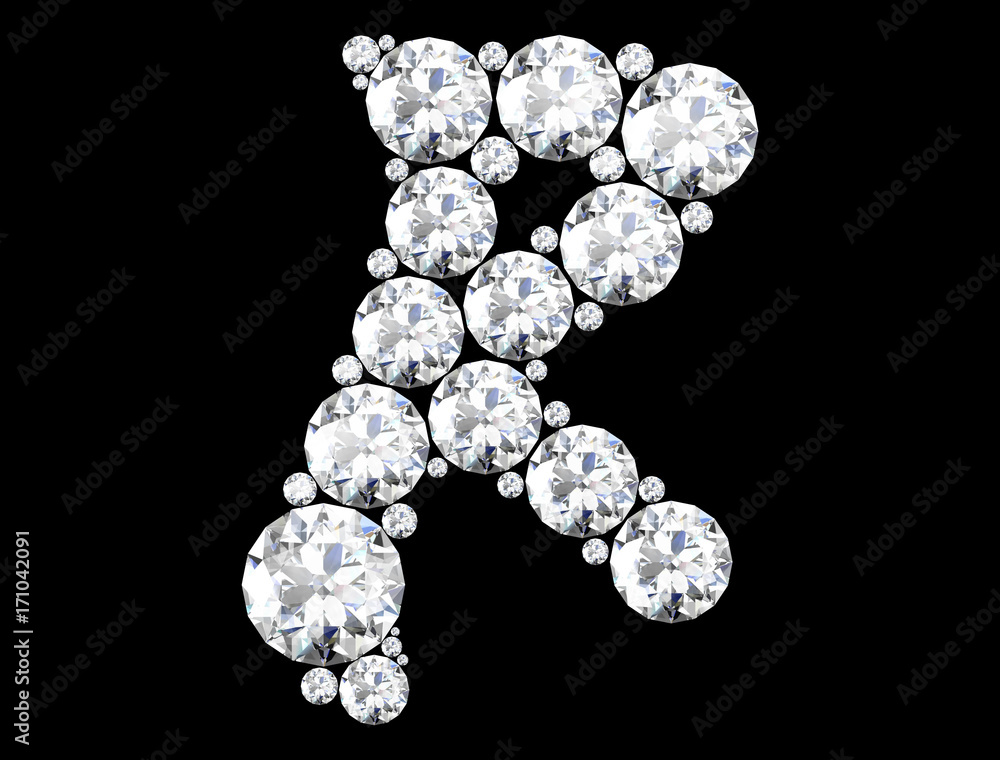 diamond letters with gemstones isolated on black (high resolution 3D image) diamond letters with gemstones isolated on black (high resolution 3D image)