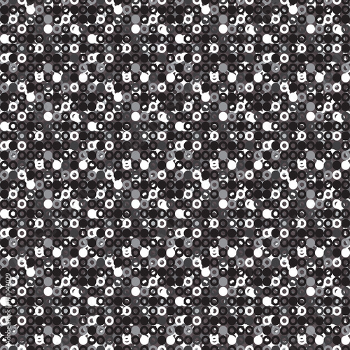 seamless pattern of black and white shiny sequins