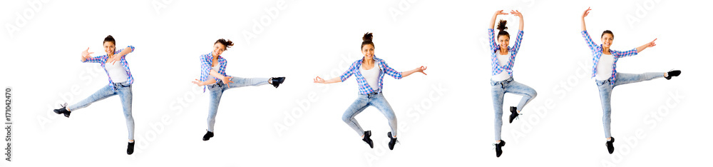 Obraz premium Dancing girl collage