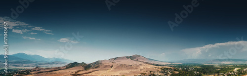 Georgian mountines with blue sky