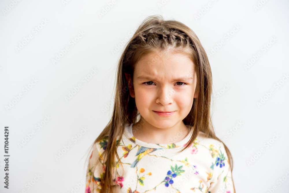 Girl showing emotions Girl showing emotions