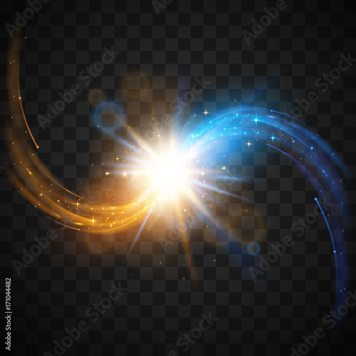 Blue and gold forces lights