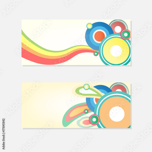 Abstract festival banner template, banner flat design vector illustration.