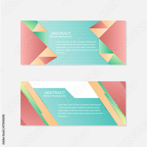 Business banner template, banner flat design vector illustration.