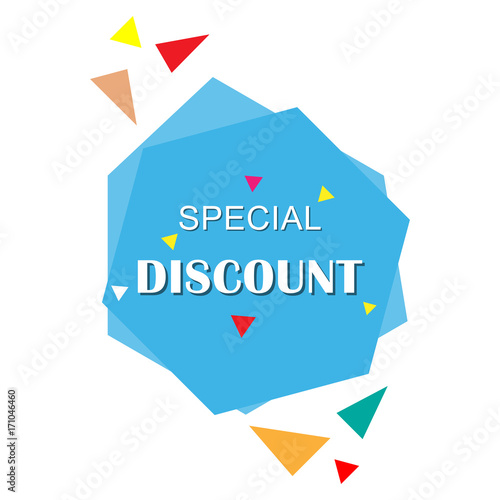 Special discount geometric background vector illustration.